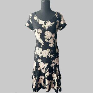 Ralph Lauren Floral Lace Flared Midi Dress
